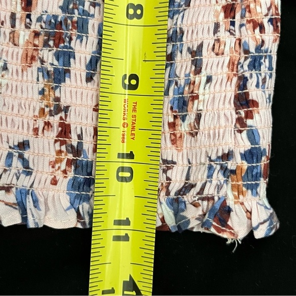 1 State Cropped Sleeveless Tube Top-Pink Floral-Tiered-Summer-Cottagecore-Casual - Picture 10 of 10